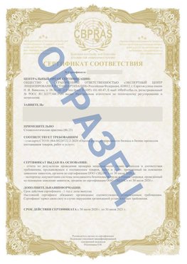 Образец Сертификат СТО 01.064.00220722.2-2020 Алушта Сертификат СТО 01.064.00220722.2-2020 