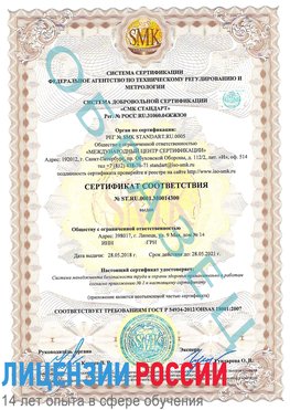 Образец сертификата соответствия Алушта Сертификат OHSAS 18001